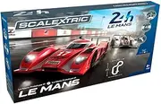 [Scalextric] C1368T 24 Hr Le Mans Sports Cars Slot Car Analog 1:32 Race Track Set, Red/White/Black