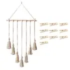 1 Set Tapestry Photo Clip Fringes Decoration Macrame Wall Rope Tapestry Photo