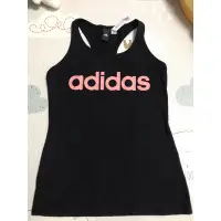 在飛比找蝦皮購物優惠-二手全新adidas女版黑色無袖運動背心S