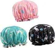 Ipetboom 3pcs Double Layer Shower Cap Hair Cap Bucket Hat Baseball Cap Cap Shield Sun Hat Women Silk Bonnet York Yankees Cap Bathing Cap Shower Waterproof Swimming Cap Tomorrow