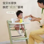 楓林宜居 實木成長椅兒童餐椅網紅寶寶餐桌座椅多功能嬰兒家用高腳椅吃飯椅