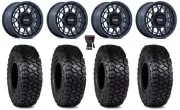 KMC Technic 15" Wheels Blue 30" Intersect Tires RZR XP 1000 / PRO XP