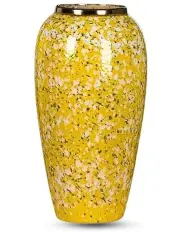 [SOGA] Mini Floral Large Ceramic Flower Vase 35x17cm in Yellow