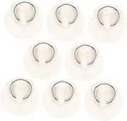 DOITOOL Complete Set of 8 Bathtub Drain Plugs Rubber Stoppers for Bathroom Kitchen Sinks Prevent Clogging Quick Install White