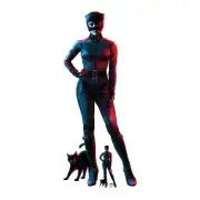 Catwoman Lifesize Cardboard Cutout from The Batman Red Blue Style Zoe Kravitz