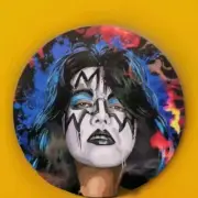 Coasters Set Of 6 4” Pop Art KISS Multicolor 2006 Gene Simmons Ace Frehley