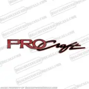 Fits Tracker Marine Pro Craft Boat Decal - Metallic Red and Black - 36"