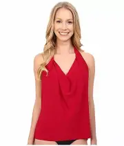 MAGICSUIT MIRACLESUIT TANKINI SWIMSUIT 8 Two Piece Vamp Red Sophie Draped Hi-Low