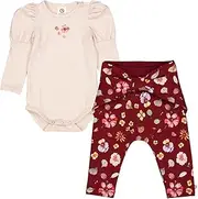 [müsli] Baby Girl Dazzle Set Base Layer, Cabernet/Nightingale/Poetry Green