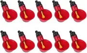 10Pcs Automatic Chicken Drinkers Waterers Poultry Watering Cups Bowls Drinking