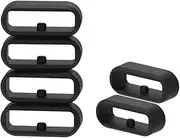 6-Pack Band Keepers intended for Garmin forerunner 255S Music/255S/Vivomove 3s/vivoactive 4s/venu 2s Watch Bands, Silicone Fastener Rings Security Loop/Holder/Retainer (Black-6pcs)