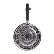 Appetito Simmer/Drainer Ring 21cm Dia. w/ Black Handle Home Kitchen Tools