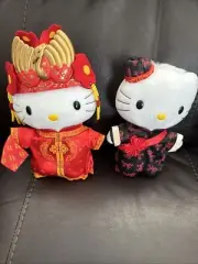 McDonald's 1999 Hello Kitty & Dear Daniel Chinese Wedding Plush Doll Toys