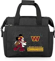 PICNIC TIME Disney/NFL Cobrand Washington Commanders Mickey Mouse On The Go Lunch Bag Cooler, Soft Cooler Lunch Box, Insulated Lunch Bag, (Black)