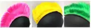 $23 Helmet Mohawk Hair Punk Yellow Pink or Green Fits all Bike, Ski, Snowboard
