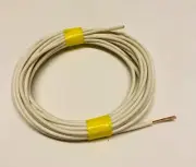 0.25mm / 23AWG Insulated PVC Single Core V75 Bare Copper Hook Up Wire White x 8m
