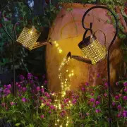 HUYIENO 2Pack Solar Garden Lights Outdoor Hanging Solar Lantern Watering Cans...