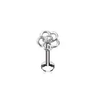 Piercing Ear Labret Lip Flower Gem White