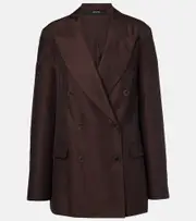 [Joseph] Joseph Valery silk and cotton blazer AU 10 brown