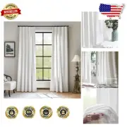 Luxurious Velvet White Curtains - 63 Inch Light Filtering Drapes, Pack of 2