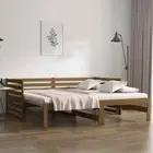 Pull-out Day Bed Honey Brown 2x(90x190) cm Solid Wood Pine