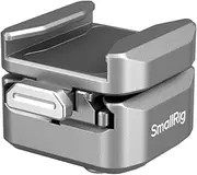 SmallRig HawkLock H18 Quick Release Support with Cold Shoe, Dual-Direction QR-Slide Cold Shoe Mount with Anti--Drop Pin & Silicone Pad, Load up to 800g / 1.8lb for LED Video Light, Microphone - 4500