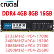 Crucial DDR4 RAM 4GB 8GB 16GB 2133 2400 2666Mhz 3200MHz DIMM Memory Desktop RAM
