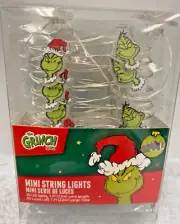 The Grinch Mini String Lights LED Christmas Fairy Dr Seuss Xmas tree decor