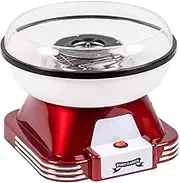 Gadgy Cotton Candy Machine - Retro Cotton Candy Machine - Cotton Candy Machine with Sticks and Measuring Spoon - Height 22 cm Red White - 500 Watt Cotton Candy Machine for Home