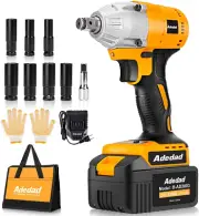Change Tires Impact Wrench Tool Gun Cordless 1/2" Brushless Tire Workshop 20V