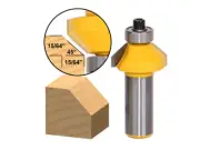 45 Degree Chamfer Edge Forming Router Bit - 1/2" Shank - Yonico 13104