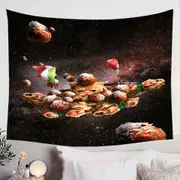 Funny Space Pasta Italian Cat Tapestry
