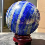 7.31LB Natural Lapis lazuli Sphere Quartz Crystal Ball Reiki healing+base