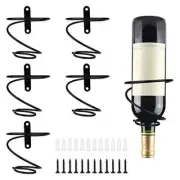 Yimerlen 6 Pcs Spiral Wine Wall Holder Wall Mounted Wine Rack Metal Wine Bott...