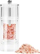 AGIgear Acrylic Pepper Pepper Mill,Adjustable Coarseness Manual Pepper Mill and Salt Shaker（Cylindrical） (5 inch)