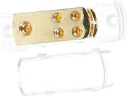 Car Amplifier Splitter Box Distribution Block 1 Zinc Alloy Connectors Abs Material Corrosion Resistant Audio System