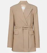 [Sportmax] Sportmax Tubinga belted virgin wool blazer UK 16 beige
