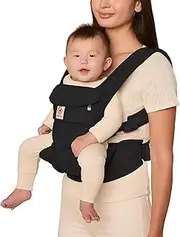 Ergobaby Omni 360 All-Position Baby Carrier for Newborn to Toddler with Lumbar Support & Cool Air Mesh (7-45 Lb), Onyx Black
