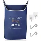 Fine Living Hanging Laundry Hamper with Over Door Hooks, Durable Space Saving