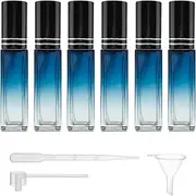 QlyYea Perfume Atomiser for On the Go Pack of 6 10 ml Perfume Atomisers, Perfume Refill for Walks, Travel and Going Out, Blue