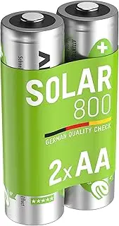 Ansmann AA 1.2V 800mAh NiMH Raised Solar Type Raised Button Battery (Pack of 2)
