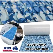EVA Foam Boat Flooring Marine Teak Decking For Yacht Carpet Blue Camo 240x90cm