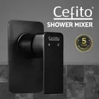 Cefito Shower Mixer Tap Wall Bath Taps Bathroom Basin Faucet Vanity Brass Black