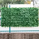 Artificial Privacy Fence Screen Faux Ivy Leaf Hedges Rolling Shutter Fence Deco