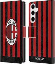 Head Case Designs Officially Licensed AC Milan Home Kit 2022/23 Leather Book Wallet Case Cover Compatible with Samsung Galaxy S24+ 5G