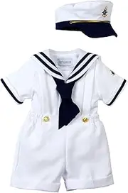 [Spring Notion] Baby Toddler Boys Nautical Sailor Short Suit Set with Hat