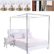 Stainless Steel Mosquito Netting e, 4 Corner Bed Canopy Posts, Mosquito Net Bracket for Four Corner Bed,25Mm,1×2M Bed (25Mm 1×2M Bed)