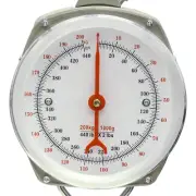 440lb/200kg Large Hanging Spring Dial Scale with S-Hooks for Kitchen & Fishing