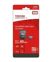 TOSHIBA 16GB SDMI MEMORY CARD Storage Capacity 16GB + Adaptor