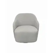 ROSAMAR BOUCLE FABRIC 1 SEATER ARMCHAIR LIGHT GREY 100% POLYESTER